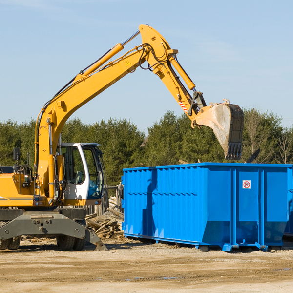 are there any restrictions on where a residential dumpster can be placed in Delaplaine